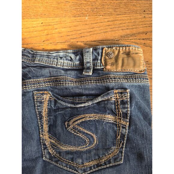 Silver Jeans Womens Size W33 L31 Aiko Mid Boot Cut Dark Wash Some Stretch - Picture 6 of 7